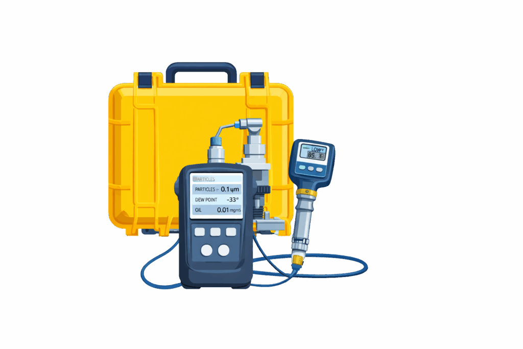 Compressed air quality testing
